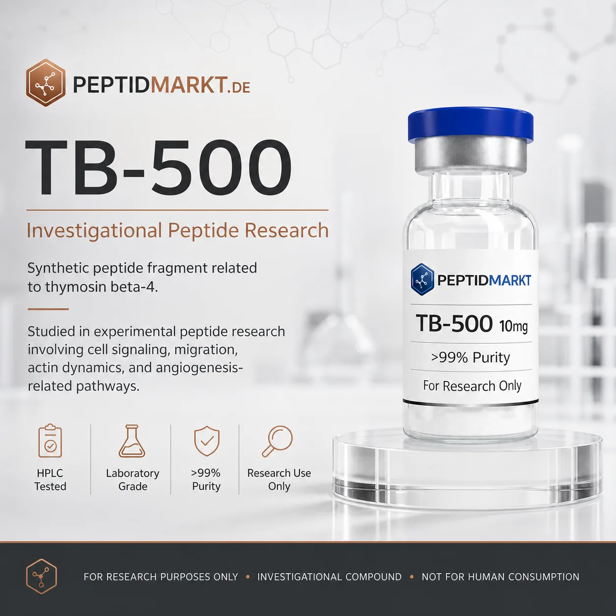 TB-500 10 mg — Detailansicht Vial